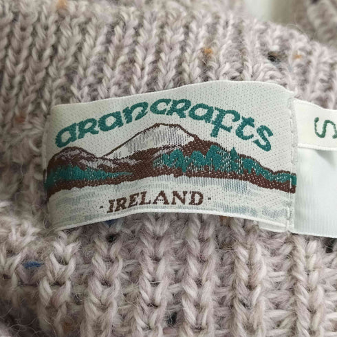 アランクラフト aran crafts 90s アイルランド製 ネップ ローゲージニット メンズ import:S